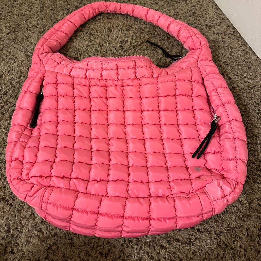 FREE PEOPLE QULITED CARRYALL BAG IN PINK